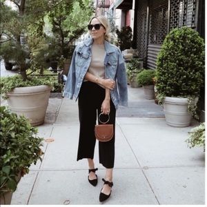 EILEEN FISHER System Washable Crepe Slim Ankle Crop Pants sz S